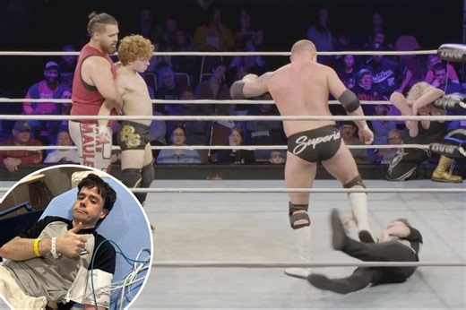 Referee suffers medical emergency in OVW wrestling match scene gone very wrong
