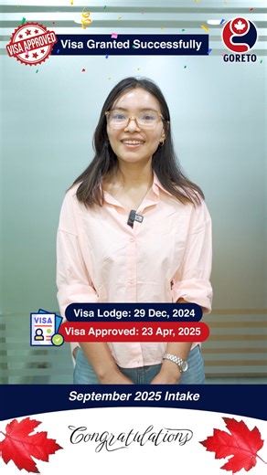 4.5K views · 28 reactions |  Congratulations to Shiksha Suryabamshi on your successful Canada Study Permit grant!  Best wishes from the entire Goreto Consultancy team for a bright future ahead. #VisaSuccess #StudyInCanada #GoretoConsultancy #BestConsultancyForCanada #BestConsultancyInNepal | Goreto Consultancy | Facebook