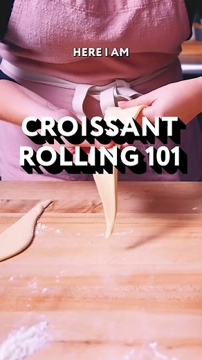 The only way you should be rolling your croissants #croissant #baking #bread #fyp #babish