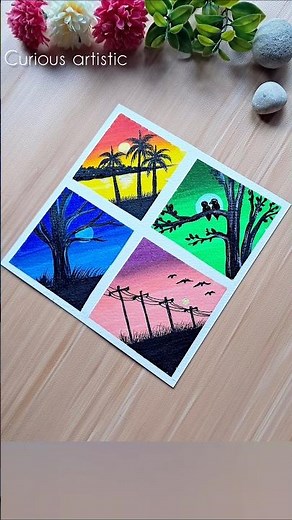 easy painting with doms brush pen 😍 simple art with doms brush pens