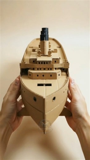 DIY Cardboard Titanic Ship Model 🚢 #DIY #Crafts #Titanic #asmrcrafting #craftingideas #diyart #asmr