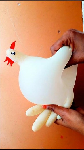 Fun Chicken Made from Hand Gloves | DIY Balloon Chicken | Creative Craft