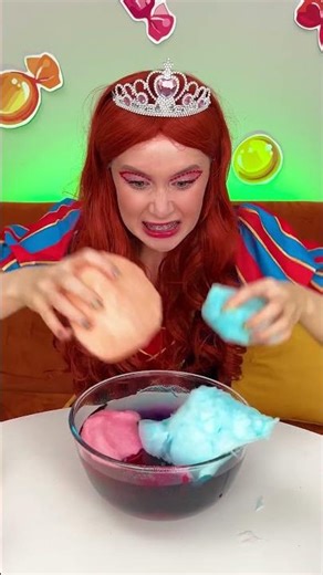 Turning cotton candy into lollipops! 🍭☁️ #diy #candy