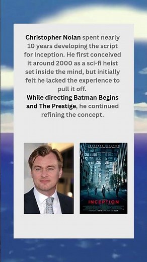 Inception 2010 - Christopher Nolan - Script development through years