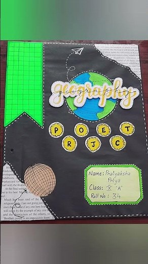 🌍 Easy & Aesthetic Geography Project File Design Idea 📚