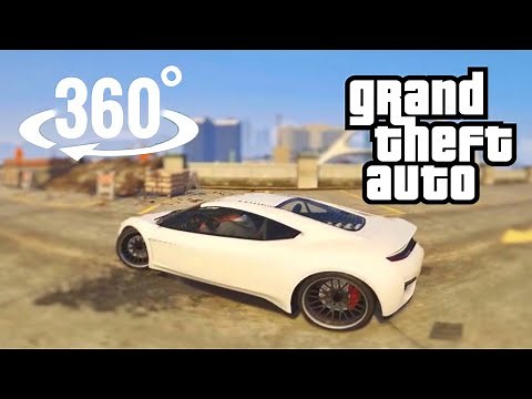 8K 360° Video GTA 5 VR Car Stunt Driving Jumping of Building