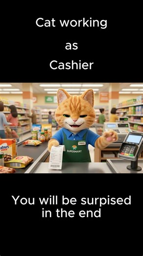 POV: This Cat Is Your Cashier 😂🐱 (Funniest Job Ever!)