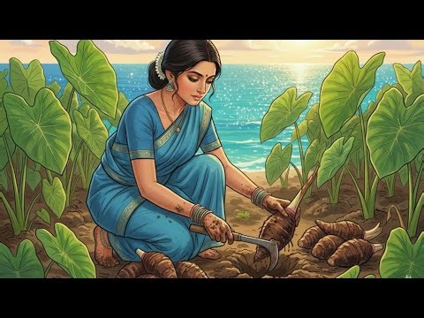 Indian Village🇮🇳: Cooking Taro Chicken & Making Jam 🍒 | Cozy Aesthetic Vlog [Ghibli Inspired]