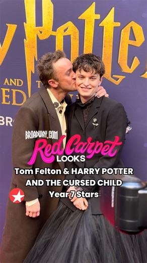 Broadway.com on Instagram: "Accio Broadway company! The current Year 7 cast of HARRY POTTER AND THE CURSED CHILD arrive on the Gala Performance red carpet led by stars Tom Felton, John Skelley, Emmet Smith and Aidan Close. Experience HARRY POTTER AND THE CURSED CHILD live in New York City by tapping over to Broadway.com for tickets #harrypotter #cursedchild #tomfelton #redcarpet #broadway"