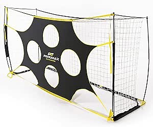 PodiuMax 12' x 6' Soccer Goal Target Nets with Highlighted Scoring Zones, Portable Shooting Practice Equipment