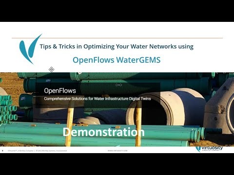 Tips & Tricks in Optimizing Your Water Networks using OpenFlows WaterGEMS