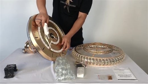 Watch Retractable Crystal Ceiling Fan Installation Video on Amazon Live