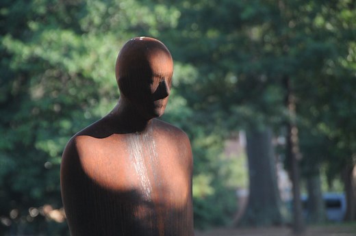 Shrouded sculptures on campus during the annual Day Without Art serve as memorials to victims of the AIDS epidemic. In conjunction with World AIDS Day, they are a visual reminder of lost creative contributions to society. | Davidson College