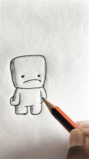 How to Draw a sad character Step by Step #Shorts #drawing