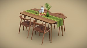 Otto Dining Table - Buy Royalty Free 3D model by AllQuad
