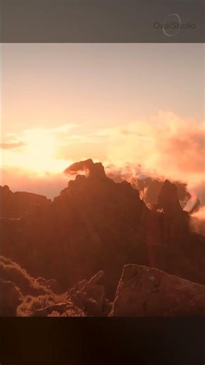 Sunset in Motion: Clouds Dance Over Mountain Peaks #timelapse #nature