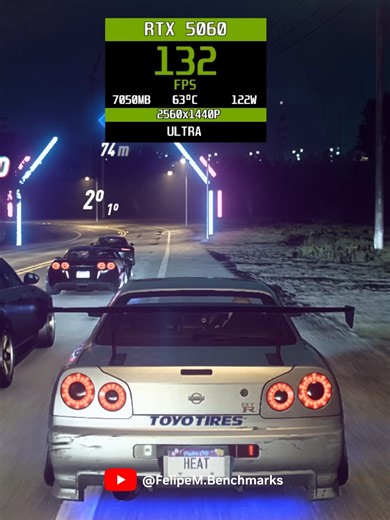 RTX 5060 Poder Bruto no NFS Heat! em 1440p #rtx5060 #rtx #pcgaming #gameplay #needforspeed #needforspeedheat #nissan #nissanskyline Nesse teste mostramos o desempenho da RTX 5060 no Need for Speed Heat rodando em 1440p Ultra. 🏎️💨 Neste benchmark, desativamos o DLSS e o Frame Generation para mostrar o poder nativo da nova arquitetura da NVIDIA em 2025. Confira a fluidez real da placa em configurações máximas! Configurações: 🔹 GPU: RTX 5060 🔹 Preset: Ultra (Tudo no talo) 🔹 Resolução: 1440p Na