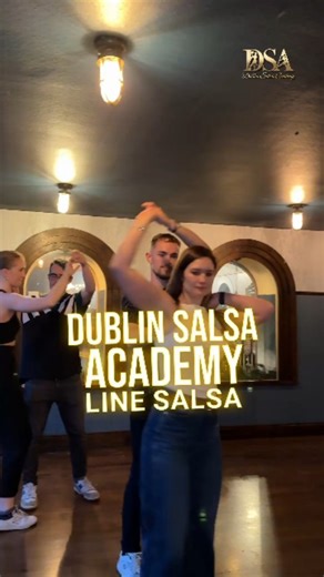 At first it’s about remembering the steps. Then it becomes about moving with intention. Balance, rhythm, and smooth transitions. That’s a real line salsa class. #linesalsa #salsaline #salsadancing #linedance #danceclass #dancenight #dublinsalsaacademy | Dublin Salsa Academy