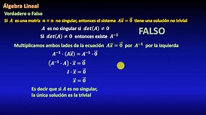 24 reactions · 15 shares | Álgebra lineal - Verdadero o falso, matriz no singular, sistema homogéneo Mas videos en mi canal de YouTube: https://www.youtube.com/@MateFacilYT | MateFacil | Facebook