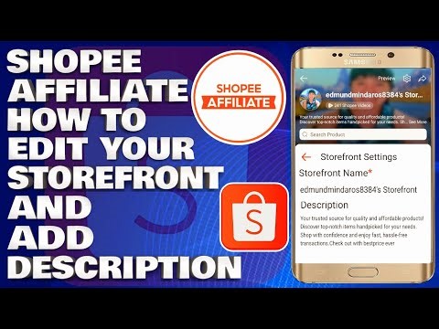 Shopee Affiliate Program: How to Edit Your Storefront & Add a Description