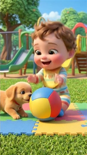 cartoon play with dog ! #cartoon