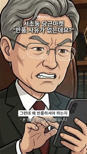 [위키만평] 서초동 당근마켓 "반품 사유가 없는데요?"