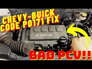 CHEVY CRUZE - BUICK ECORE CODE P0171 FIX! BAD PCV?!