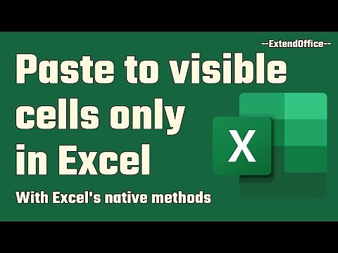 Paste one or multiple values to visible cells only in Excel