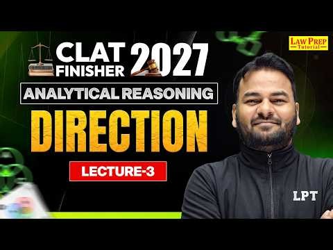CLAT 2027 Analytical Reasoning | Direction Sense Questions & Practice | Free Class | Lec 3