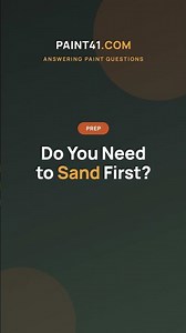 Do You Need to Sand Before Painting? #Shorts