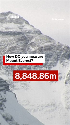 🗻 Mount Everest is 8,848.86m - but how do we know? Turns out it's surprisingly complicated to calculate its height... 🎧 Hear about some of the biggest number in the Universe: https://bbc.in/3UWs6yl | BBC World Service
