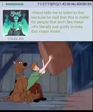 Ghost is just scooby doo chase music
