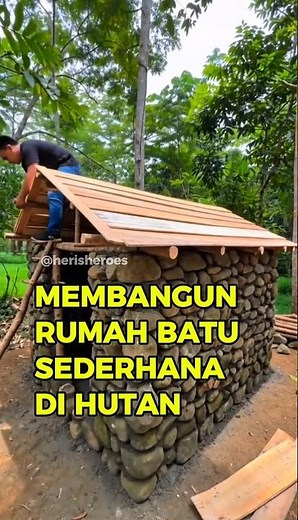 Membangun Rumah Batu Sederhana di Hutan! Survival Craft! #craft #nature #buildingconstruction