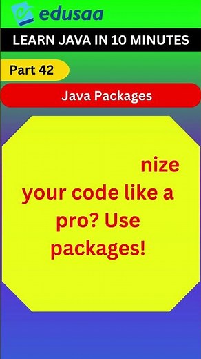 What is a Java Package? | Organize Your Code in Java!| #edusaa | #shorts