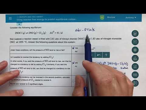 ALEKS - Using Reaction Free Energy to Predict Equilibrium Composition