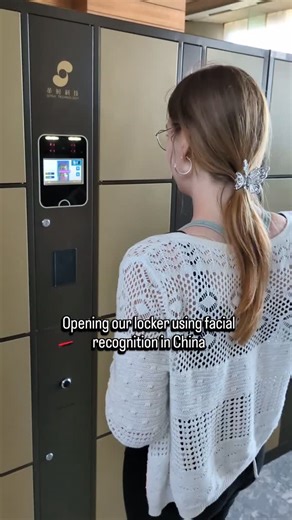 Ingrid goes to China | Travel Vlogger on Instagram: "Would you use your face to open a locker? First time opening a locker using facial recognition. This was at the capital museum in Beijing, China 🇨🇳 I remember I was amazed in universal studios Hollywood where they had fingerprint lockers. But using your fave is even cooler 💪🏼 #facialrecognition #china #locker #beijing #travel"