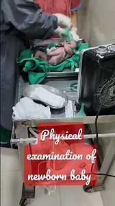 physical examination of newborn baby