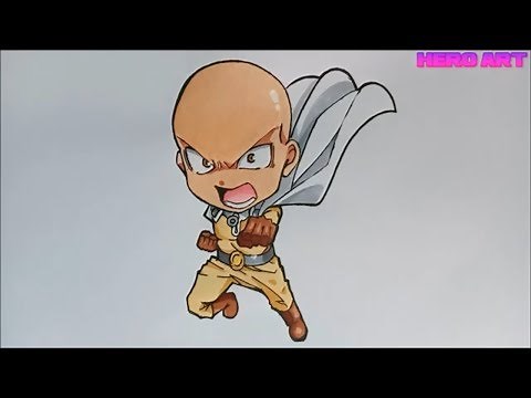 cách vẽ ONE-PUNCH MAN chibi thật dễ-vẽ SAITAMA không tẩy xóa