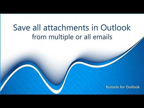 Quickly save all attachments from multiple or all emails in Outlook