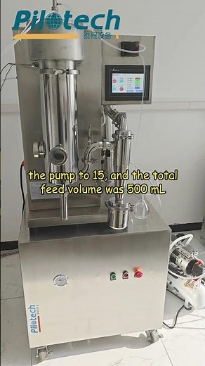High-Efficiency Spray Drying of Sodium Chloride Solution Pilotech YC-510#lab #labequipment #machine
