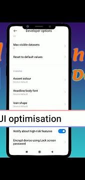 MIUI optimization not visible in developer options
