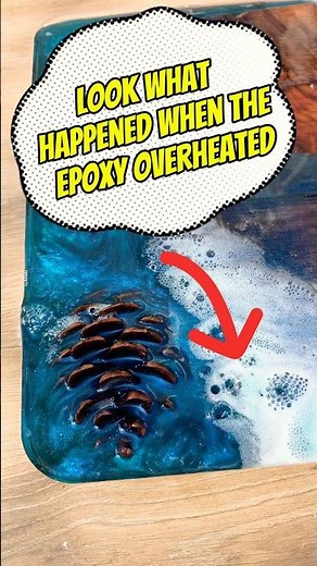 Epoxy Overheated — Look What Happened! 😱🔥 #epoxyresin #diy #shorts