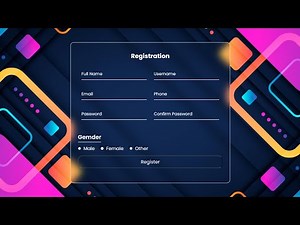 Registration Form Using HTML CSS