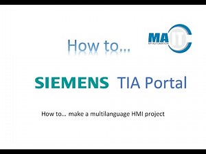 How to... make a multi language HMI project in Siemens TIA Portal