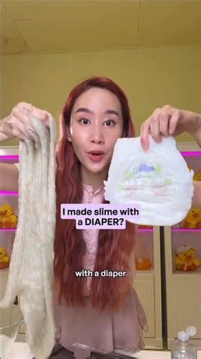 I made slime with a diaper