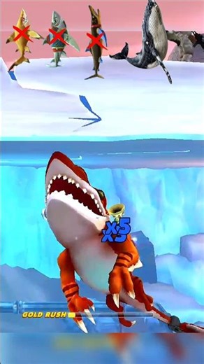 Hungry Shark World Game Play Noob Shark Vs Pro Shark 🦈 King 👑#new #shorts
