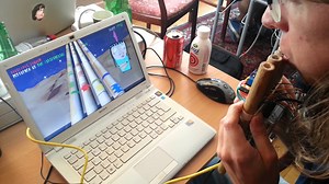 Music hack of the decade: Panflute Hero! @raspberry_pi #piday #raspberrypi