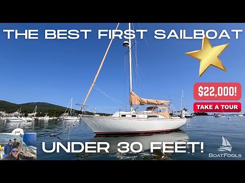 The Best FIRST Sailboat Under 30 Feet! This MAINE made Sabre 28 for $22k is IDEAL. FULL TOUR!