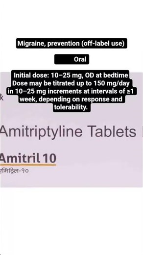 Tab Amitriptyline (10) mg OD