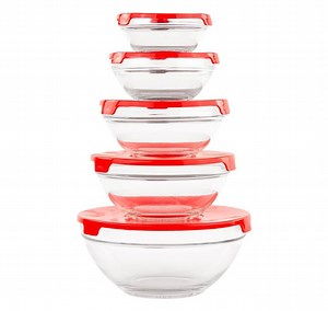 [Hot Item] 5 PCS Glass Food Storage Containers with Lids